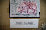 Dibujo o plano histórico expuesto en el Memorial de Terezín, República Checa.