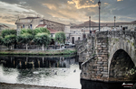 Puente antiguo sobre el río Cabe en Monforte de Lemos.