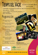 Cartel Tiempo del Vacie con diseño amarillo, fotografías documentales y programación de actividades